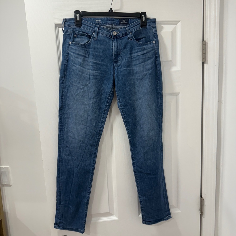 AG Adriano Goldschmied The Stilt Cigarette Leg Jeans 29‎ Medium Wash 29R Regular